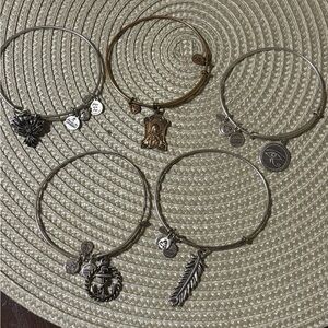 Alex and Ani Set of 5- Charm Bracelets